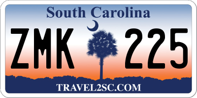 SC license plate ZMK225
