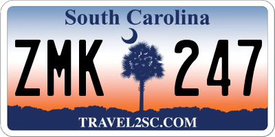 SC license plate ZMK247