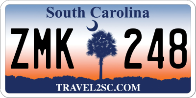 SC license plate ZMK248