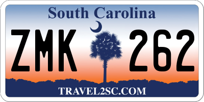 SC license plate ZMK262
