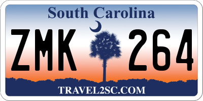 SC license plate ZMK264