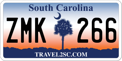 SC license plate ZMK266