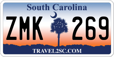 SC license plate ZMK269