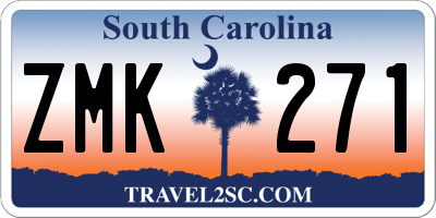SC license plate ZMK271