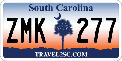 SC license plate ZMK277