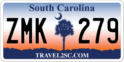 SC license plate ZMK279