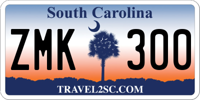 SC license plate ZMK300