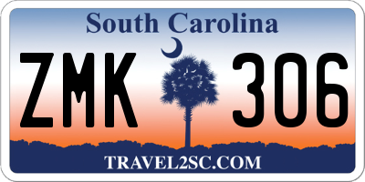 SC license plate ZMK306