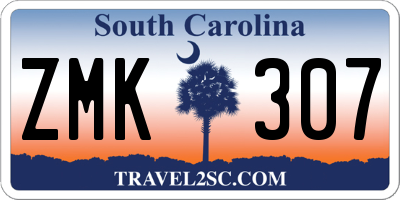 SC license plate ZMK307