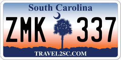 SC license plate ZMK337