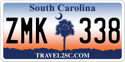 SC license plate ZMK338