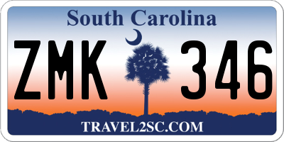 SC license plate ZMK346