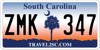 SC license plate ZMK347