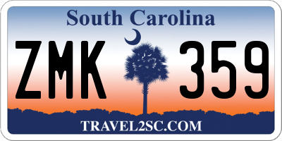 SC license plate ZMK359