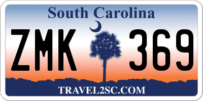 SC license plate ZMK369