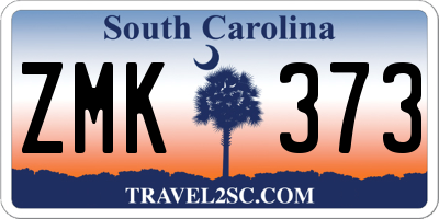 SC license plate ZMK373