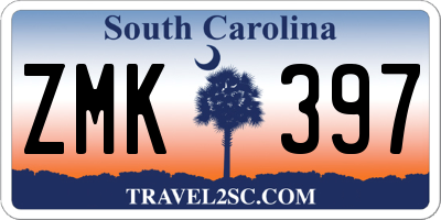 SC license plate ZMK397