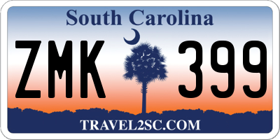 SC license plate ZMK399