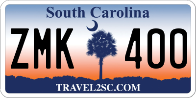SC license plate ZMK400