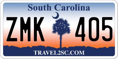 SC license plate ZMK405
