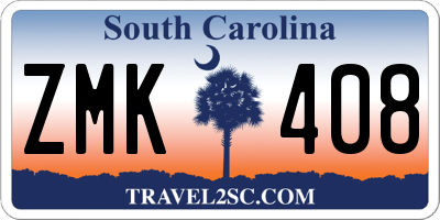 SC license plate ZMK408