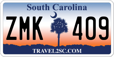 SC license plate ZMK409