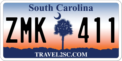 SC license plate ZMK411