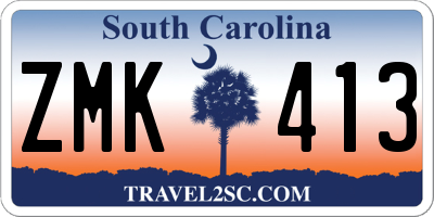SC license plate ZMK413