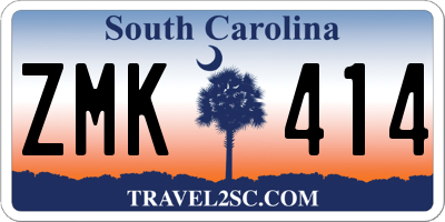 SC license plate ZMK414
