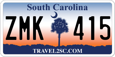 SC license plate ZMK415