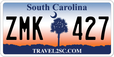 SC license plate ZMK427