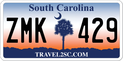 SC license plate ZMK429