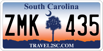 SC license plate ZMK435
