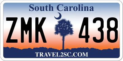 SC license plate ZMK438
