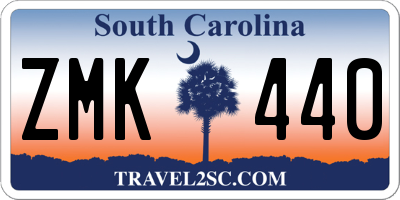 SC license plate ZMK440