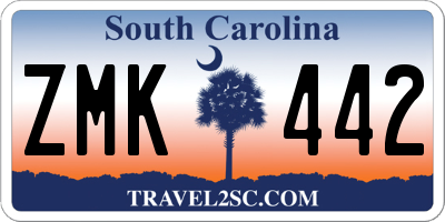 SC license plate ZMK442