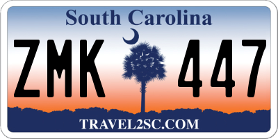 SC license plate ZMK447