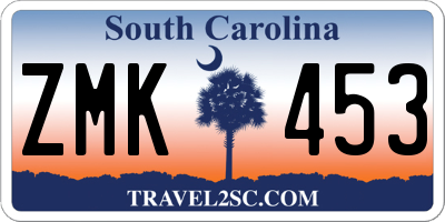 SC license plate ZMK453