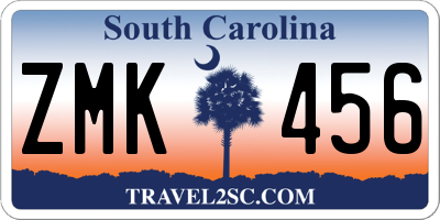 SC license plate ZMK456