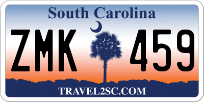 SC license plate ZMK459