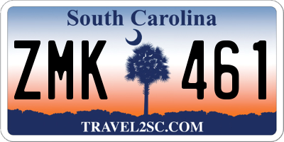 SC license plate ZMK461