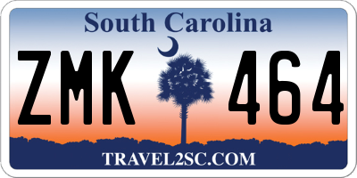 SC license plate ZMK464