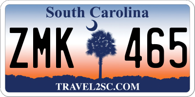 SC license plate ZMK465