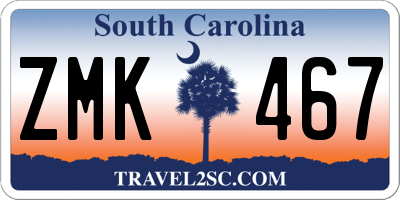 SC license plate ZMK467