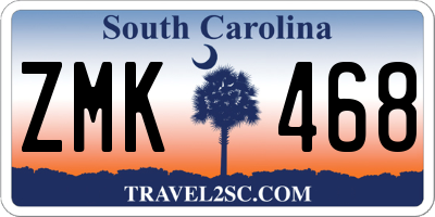 SC license plate ZMK468