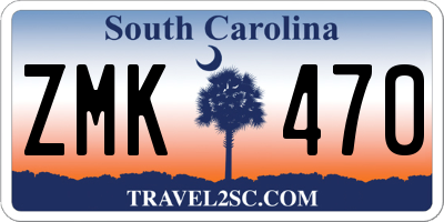 SC license plate ZMK470