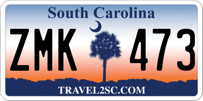 SC license plate ZMK473