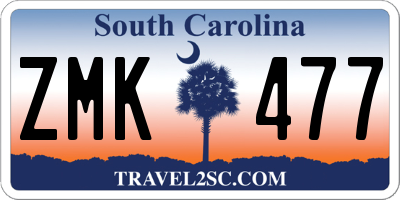 SC license plate ZMK477