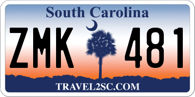 SC license plate ZMK481