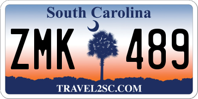 SC license plate ZMK489